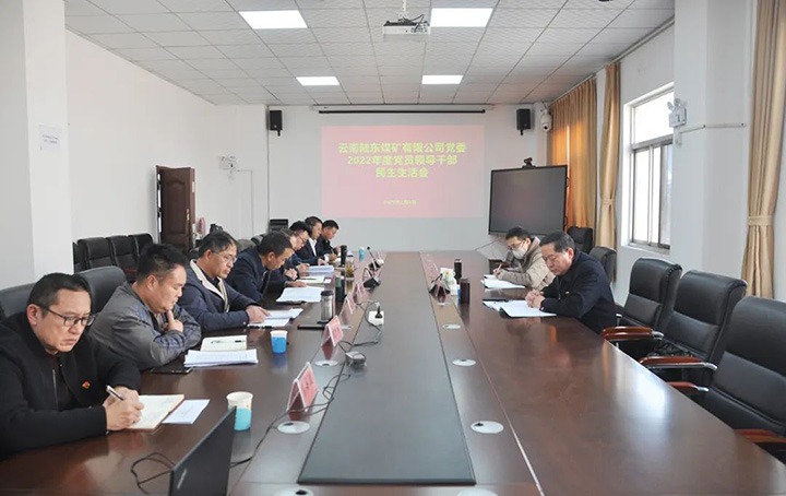 云煤（天博）集团党委委员、纪委书记、监察专员覃崇辉一行到陆东煤矿公司指导年度民主生涯会