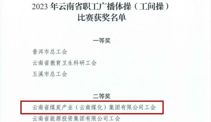 【喜讯】云煤（天博）集团在2023年云南省职工文体运动中勇创佳绩